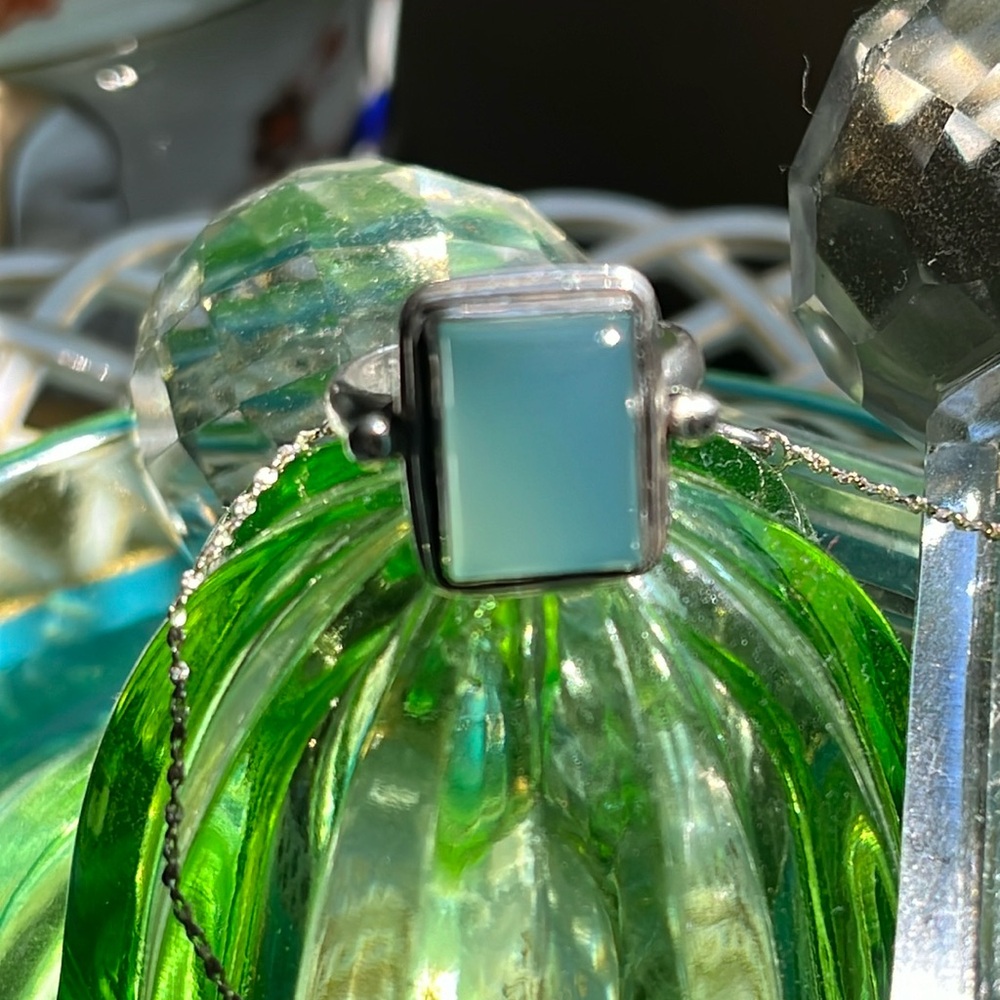 Chalcedony Sterling Ring 8 1/2